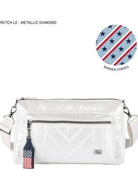 Lug Stretch LE Crossbody Bag - Patriotic - Metallic Diamond - American Flag